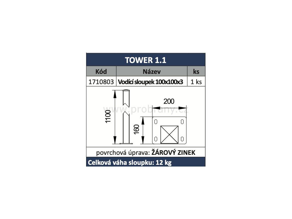 Vodící sloupek CAIS TOWER 1.1